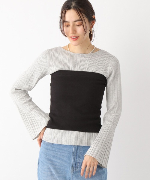 LEPSIM（レプシィム）の「カットビスチェ　187447（チューブトップ・レディース・ブラック/イエロー系その他・FREE）」の8枚目の写真