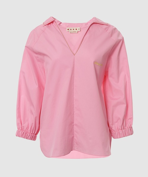 MARNI(マルニ)の「オーガニックポプリン製トップス(シャツ/ブラウス・レディース・ブルー/ピンク/ホワイト・38/40)」の3枚目の写真