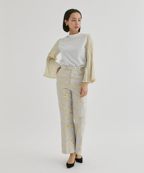 TOGA(トーガ)の「【TOGA/トーガ】Polyester jacquard pants/ポリエステルジャガードパンツ(その他パンツ・レディース・ブルー/ゴールド/ブラック・34)」の13枚目の写真