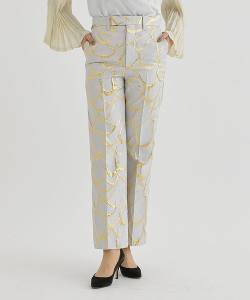 TOGA(トーガ)の「【TOGA/トーガ】Polyester jacquard pants/ポリエステルジャガードパンツ(その他パンツ・レディース・ブルー/ゴールド/ブラック・34)」の14枚目の写真