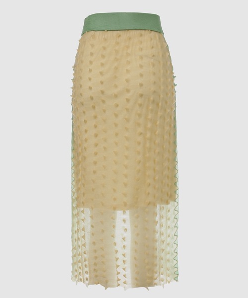 OPEN SESAME CLUB（オープンセサミクラブ）の「sorbet tight skirt（スカート・レディース・グリーン/クリーム/ブラック・FREE）」の13枚目の写真