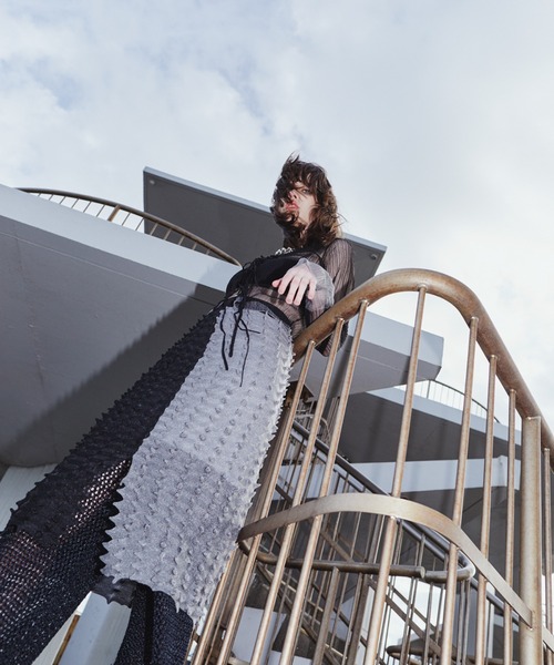 OPEN SESAME CLUB（オープンセサミクラブ）の「sorbet tight skirt（スカート・レディース・グリーン/クリーム/ブラック・FREE）」の10枚目の写真