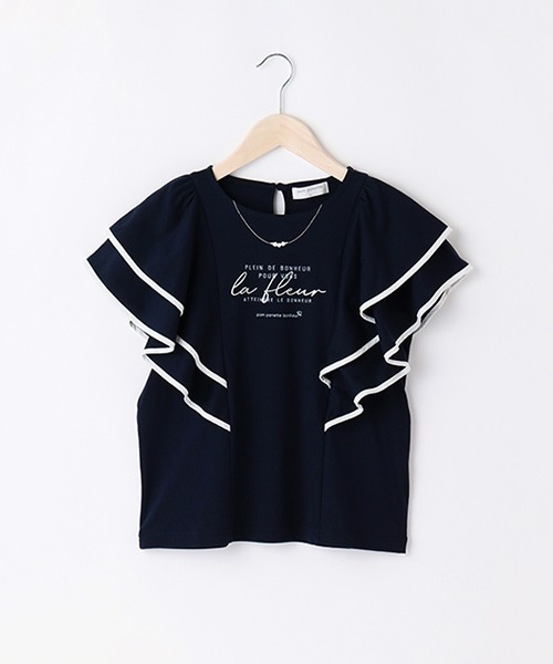パイピングフレアネックレスTシャツ