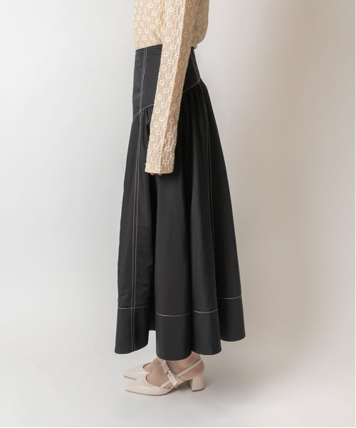 RANDA（ランダ）の「ステッチデザインギャザースカート（スカート・レディース・ブラック/ブラウン/クリーム・0/1）」の15枚目の写真