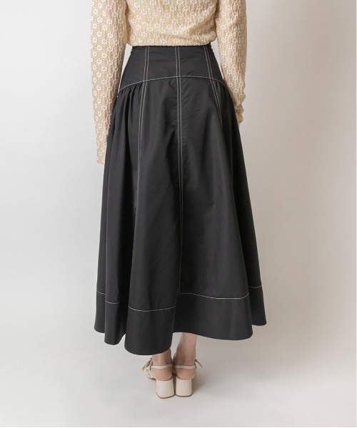 RANDA（ランダ）の「ステッチデザインギャザースカート（スカート・レディース・ブラック/ブラウン/クリーム・0/1）」の16枚目の写真