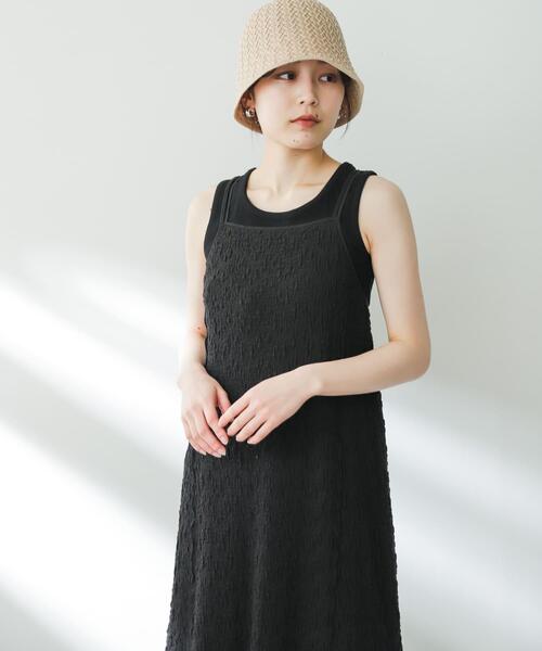 SENSE OF PLACE by URBAN RESEARCH（センスオブプレイスバイアーバンリサーチ）の「ジャガードキャミワンピース（ワンピース・レディース・アイボリー/イエロー/ブラック・ONE/S）」の12枚目の写真