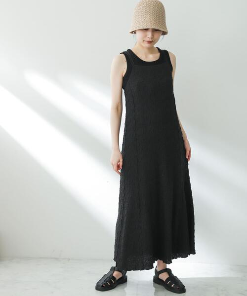 SENSE OF PLACE by URBAN RESEARCH（センスオブプレイスバイアーバンリサーチ）の「ジャガードキャミワンピース（ワンピース・レディース・アイボリー/イエロー/ブラック・ONE/S）」の15枚目の写真