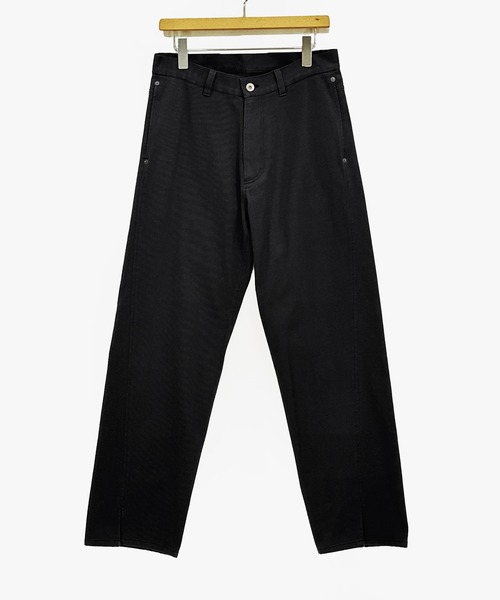 KIIT(キート)の「KIIT キート / SENTER SLIT PANTS センタースリットパンツ / KIP-P93B-005(チノパンツ・メンズ・カーキ/チャコール・1/2/3)」の2枚目の写真