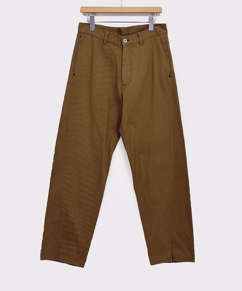 KIIT(キート)の「KIIT キート / SENTER SLIT PANTS センタースリットパンツ / KIP-P93B-005(チノパンツ・メンズ・カーキ/チャコール・1/2/3)」の3枚目の写真