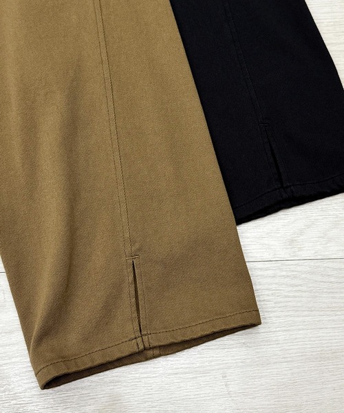 KIIT(キート)の「KIIT キート / SENTER SLIT PANTS センタースリットパンツ / KIP-P93B-005(チノパンツ・メンズ・カーキ/チャコール・1/2/3)」の5枚目の写真