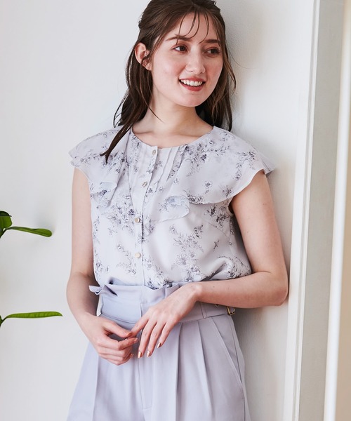 Noela - 今季♡ノエラ ケープシフォンブラウス Noela（ノエラ）の「フリルシフォンブラウス（シャツ/ブラウス