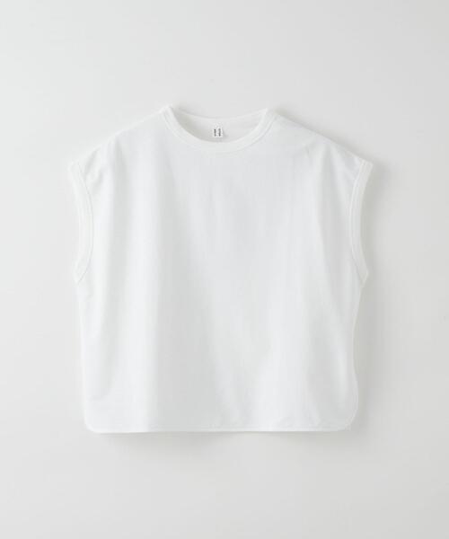 CITEN（シテン）の「＜CITEN＞ボックスシルエット ノースリーブトップ（Tシャツ/カットソー・レディース・ダークブラウン/ライトブルー/ブラック/ホワイト・FREE）」の2枚目の写真