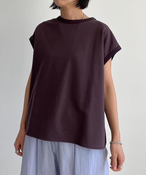 CITEN（シテン）の「＜CITEN＞ボックスシルエット ノースリーブトップ（Tシャツ/カットソー・レディース・ダークブラウン/ライトブルー/ブラック/ホワイト・FREE）」の22枚目の写真