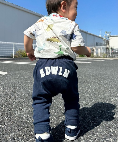 EDWIN（エドウィン）の「EDWIN/エドウイン ストレッチモンキーパンツ（その他パンツ・キッズ・ブラック/カーキ/サックスブルー/グレー/ブルー/ミント/マスタード/モカ/オレンジ/ネイビー/ベージュ/パープル/ピンク/ホワイト・100cm/90cm/80ｃｍ）」の8枚目の写真
