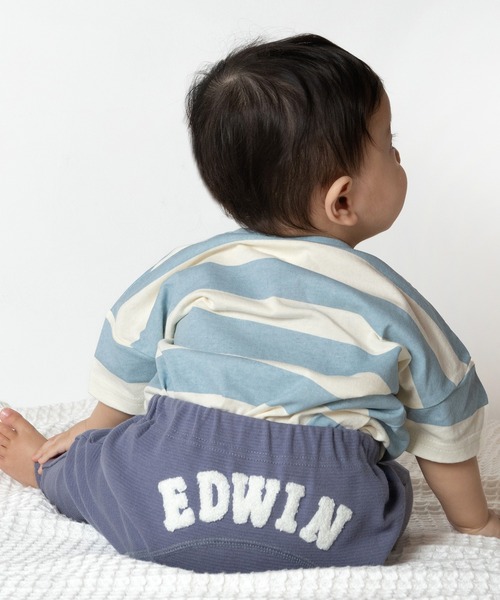 EDWIN（エドウィン）の「EDWIN/エドウイン ストレッチモンキーパンツ（その他パンツ・キッズ・ブラック/カーキ/サックスブルー/グレー/ブルー/ミント/マスタード/モカ/オレンジ/ネイビー/ベージュ/パープル/ピンク/ホワイト・100cm/90cm/80ｃｍ）」の9枚目の写真