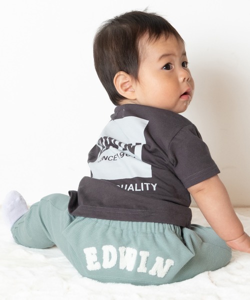 EDWIN（エドウィン）の「EDWIN/エドウイン ストレッチモンキーパンツ（その他パンツ・キッズ・ブラック/カーキ/サックスブルー/グレー/ブルー/ミント/マスタード/モカ/オレンジ/ネイビー/ベージュ/パープル/ピンク/ホワイト・100cm/90cm/80ｃｍ）」の7枚目の写真