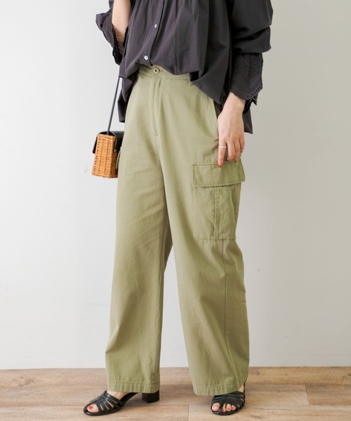 URBAN RESEARCH Sonny Label(アーバンリサーチサニーレーベル)の「ストレートカーゴパンツ(カーゴパンツ・レディース・カーキ/ベージュ・36/38)」の4枚目の写真