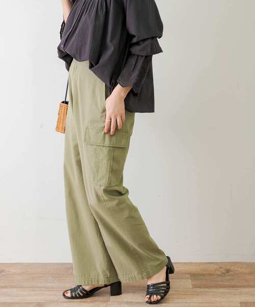 URBAN RESEARCH Sonny Label(アーバンリサーチサニーレーベル)の「ストレートカーゴパンツ(カーゴパンツ・レディース・カーキ/ベージュ・36/38)」の5枚目の写真