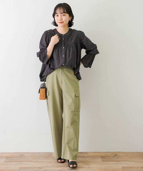 URBAN RESEARCH Sonny Label(アーバンリサーチサニーレーベル)の「ストレートカーゴパンツ(カーゴパンツ・レディース・カーキ/ベージュ・36/38)」の7枚目の写真