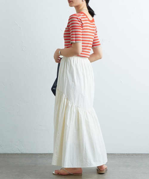 SHENERY（シーナリー）の「変形ティアードギャザースカート（スカート・レディース・オフホワイト/ブラック・36/38）」の15枚目の写真