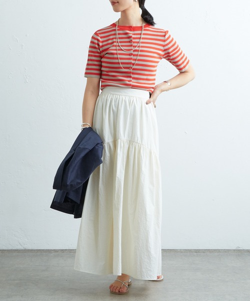 SHENERY（シーナリー）の「変形ティアードギャザースカート（スカート・レディース・オフホワイト/ブラック・36/38）」の17枚目の写真