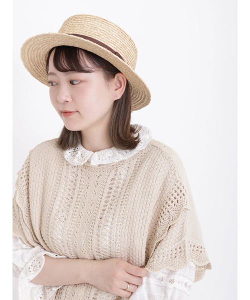 Samansa Mos2(サマンサ モスモス)の「前後着透かしニットベスト(ベスト・レディース・モカ/キナリ/ブラック・フリ-)」の5枚目の写真