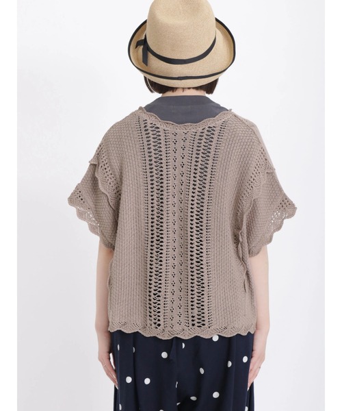 Samansa Mos2(サマンサ モスモス)の「前後着透かしニットベスト(ベスト・レディース・モカ/キナリ/ブラック・フリ-)」の20枚目の写真