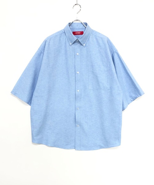 ADMIX/ATELIER SAB MEN(アドミックスアトリエサブメン)の「高密度コットンオックス / ルーズサイズ ボタンダウンシャツ(半袖)(シャツ/ブラウス・メンズ・ブラック/ホワイト/サックスブルー・48/50)」の9枚目の写真