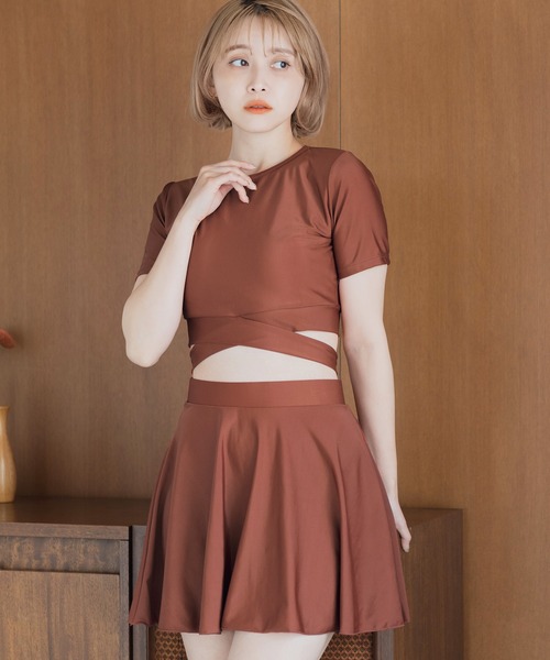 Dita Muaj.（ディータムアージュ）の「バックリボンセパレートワンピース ビキニ 水着（水着・レディース・チョコ/テラコッタ・M/L/XL）」の17枚目の写真