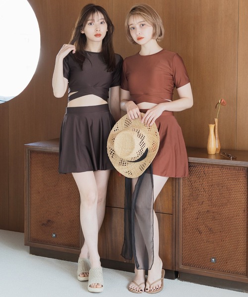 Dita Muaj.（ディータムアージュ）の「バックリボンセパレートワンピース ビキニ 水着（水着・レディース・チョコ/テラコッタ・M/L/XL）」の18枚目の写真