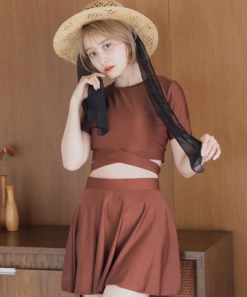 Dita Muaj.（ディータムアージュ）の「バックリボンセパレートワンピース ビキニ 水着（水着・レディース・チョコ/テラコッタ・M/L/XL）」の12枚目の写真