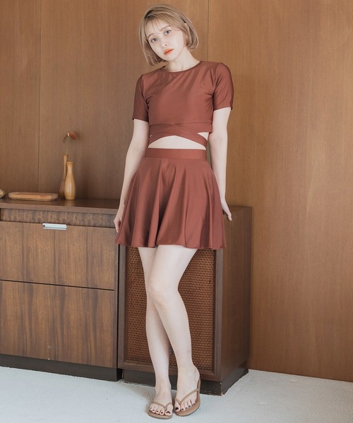 Dita Muaj.（ディータムアージュ）の「バックリボンセパレートワンピース ビキニ 水着（水着・レディース・チョコ/テラコッタ・M/L/XL）」の19枚目の写真