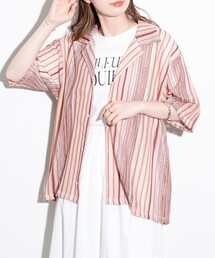 GLOSTER | 【GLOSTER/グロスター】バルファレース オープンカラーシャツ メッシュシャツ 透かし編み(シャツ/ブラウス)