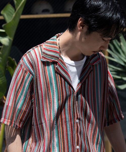 GLOSTER(グロスター)の「【GLOSTER/グロスター】バルファレース オープンカラーシャツ メッシュシャツ 透かし編み(シャツ/ブラウス・メンズ・ブルー系その他2/ピンク系その他/オレンジ系その他/ブルー系その他・S/M/L)」の14枚目の写真