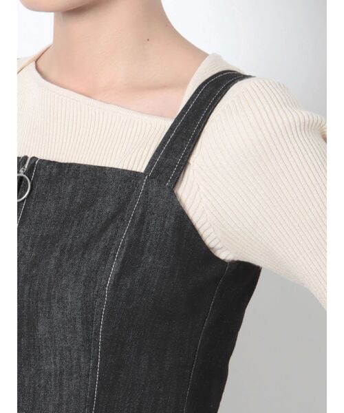 LAGUNAMOON（ラグナムーン）の「【WEB限定】ZIP Iラインデニムジャンパースカート（ワンピース・レディース・ブラック/インディゴブルー・SMALL/MEDIUM）」の20枚目の写真