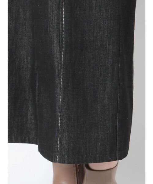 LAGUNAMOON（ラグナムーン）の「【WEB限定】ZIP Iラインデニムジャンパースカート（ワンピース・レディース・ブラック/インディゴブルー・SMALL/MEDIUM）」の22枚目の写真