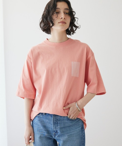 CRAFT STANDARD BOUTIQUE(クラフトスタンダードブティック)の「MINORITY TEE(Tシャツ/カットソー・レディース・ブラック/ライトピンク/杢グレー・M/XL/L)」の3枚目の写真