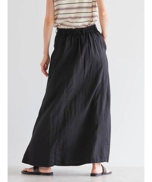 AMERICAN HOLIC(アメリカンホリック)の「リネンブレンドIラインスカート(スカート・レディース・ブラック/カーキ・S/M/L)」の7枚目の写真