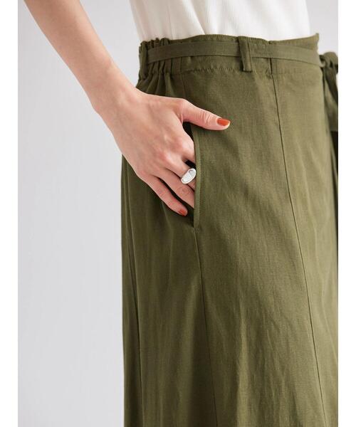 AMERICAN HOLIC(アメリカンホリック)の「リネンブレンドIラインスカート(スカート・レディース・ブラック/カーキ・S/M/L)」の14枚目の写真