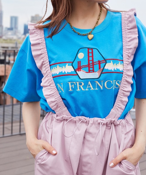 w closet(ダブルクローゼット)の「フリルサスペンダー付きカーゴパンツ(カーゴパンツ・レディース・スミクロ/ピンク/ホワイト・FREE)」の15枚目の写真