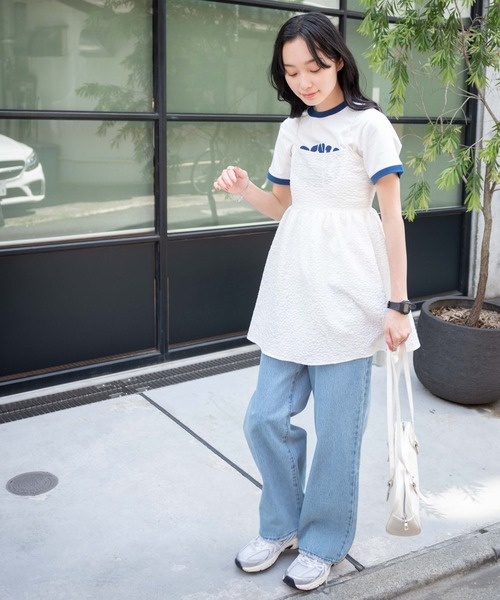 WEGO（ウィゴー）の「WEGO/ヴィンテージライクリンガーＴ（Tシャツ/カットソー・レディース・イエロー/ホワイト/オフホワイト・FREE）」の4枚目の写真