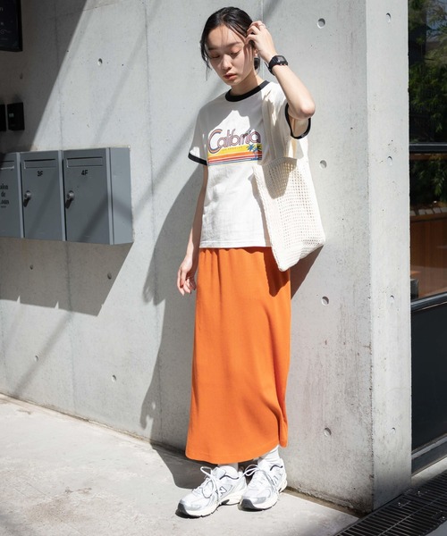 WEGO（ウィゴー）の「WEGO/ヴィンテージライクリンガーＴ（Tシャツ/カットソー・レディース・イエロー/ホワイト/オフホワイト・FREE）」の5枚目の写真