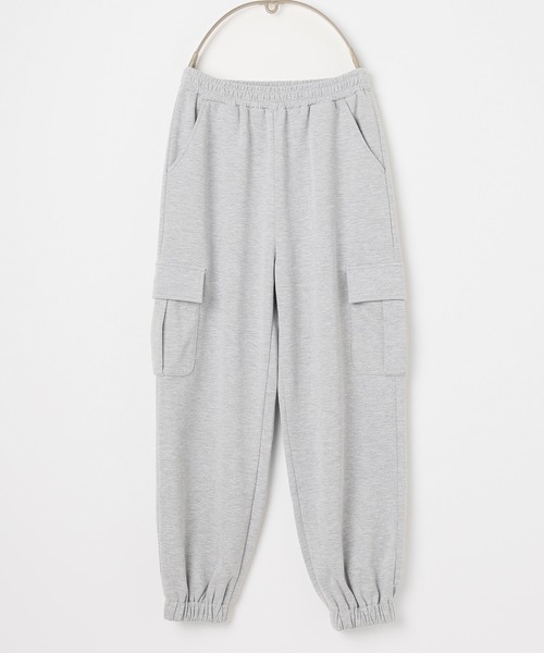 Honeys（ハニーズ）の「カーゴスウェットパンツ（カーゴパンツ・レディース・ブラック/カーキ/杢グレー/アイボリー・SS/S/M/L/LL）」の20枚目の写真