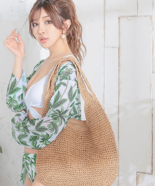 Tika(ティカ)の「水着 ビキニ リーフガウン付きクロスビキニ(水着・レディース・ホワイト・M)」の12枚目の写真