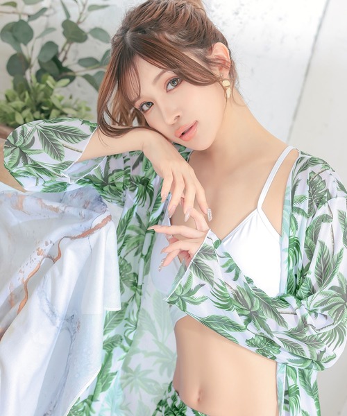 Tika(ティカ)の「水着 ビキニ リーフガウン付きクロスビキニ(水着・レディース・ホワイト・M)」の13枚目の写真