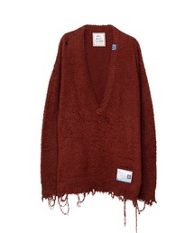 V-neck Blushed Cotton Pullover Knit