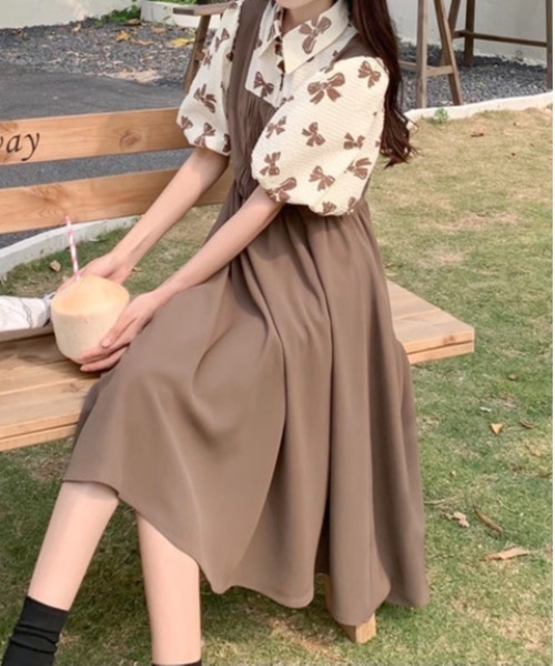 Burner(バーナー)の「【OKUOKU 0909】ジャンパースカート / ワンピース oku-overall-712581721390-2798 U(ワンピース・レディース・ブラック/ブラウン・M/L/S)」の7枚目の写真