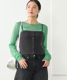 green label relaxing | ［size SHORTあり］シアー クルーネック シャーリング ロンT カットソー(Tシャツ/カットソー)