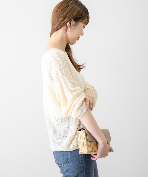 URBAN RESEARCH Sonny Label(アーバンリサーチサニーレーベル)の「2WAYスラブヤーン透かしニットプルオーバー(ニット/セーター・レディース・グレー/オフホワイト/ピンク・FREE)」の16枚目の写真