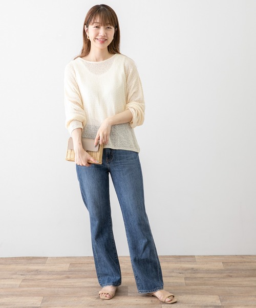 URBAN RESEARCH Sonny Label(アーバンリサーチサニーレーベル)の「2WAYスラブヤーン透かしニットプルオーバー(ニット/セーター・レディース・グレー/オフホワイト/ピンク・FREE)」の17枚目の写真